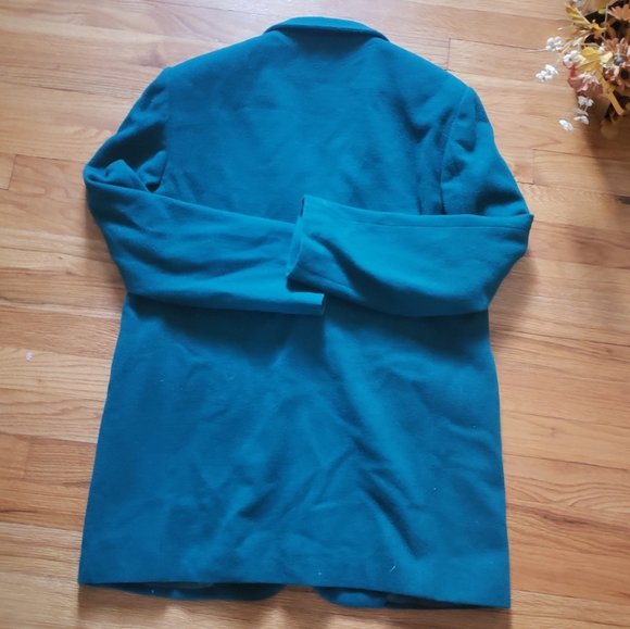 Hunt Club Vintage Womens Green Two Button Merino & Lambs Wool Blazer Sz 10T - Picture 4 of 14